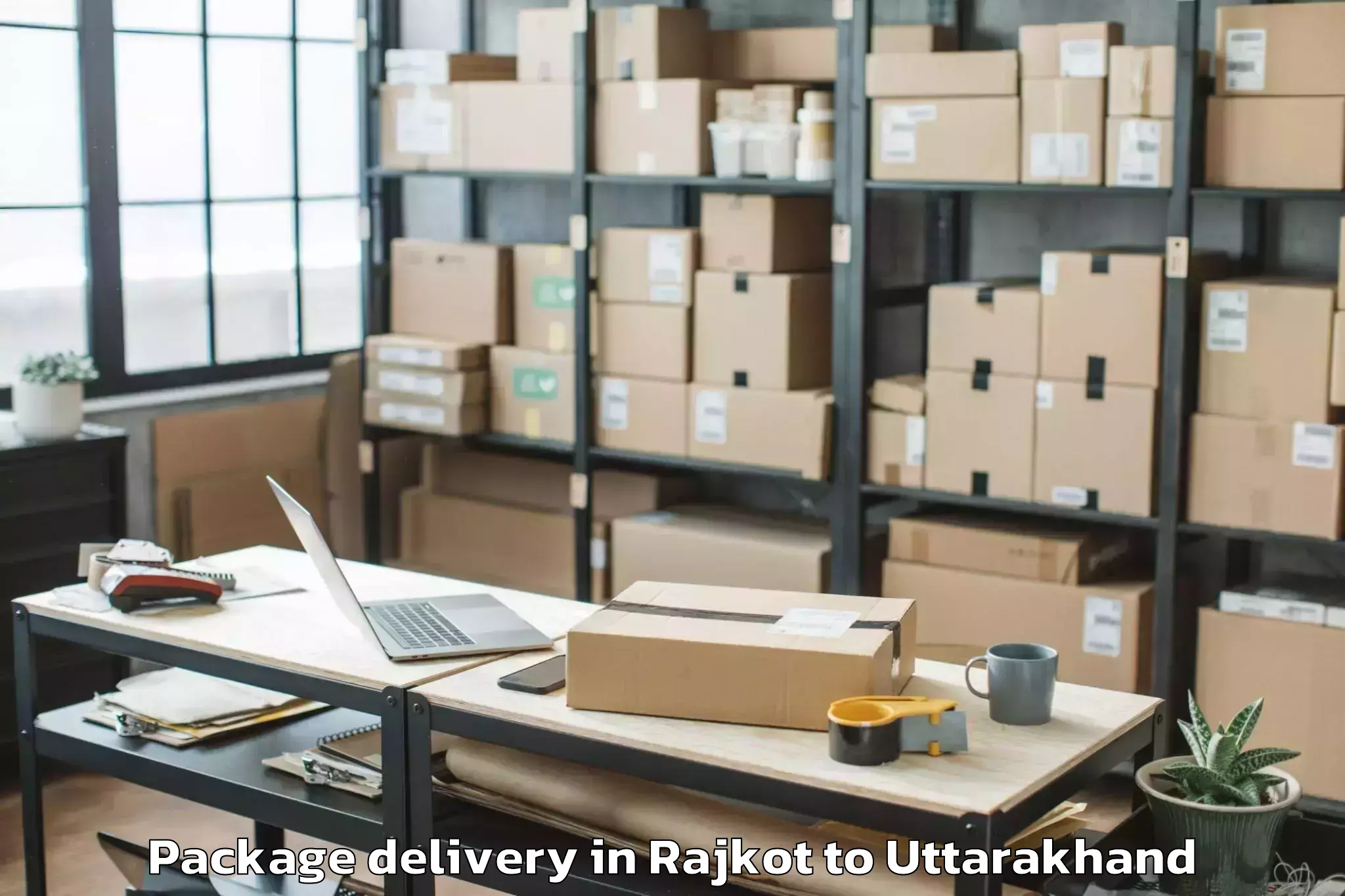 Professional Rajkot to Dehradun Airport Ded Package Delivery